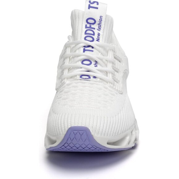 Women's Casual Running Walking Tennis Athletic Sneakers Shoes All White - Picture 5 of 7